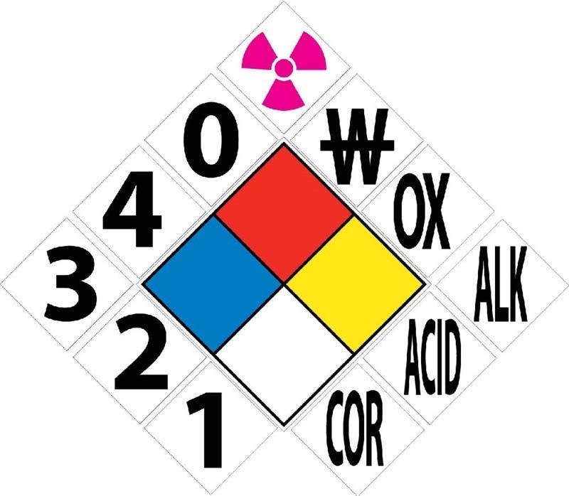 AccuformNMC 15 NFPA Safety Placard, 15" Diamond