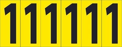 AccuformNMC NPS Self-Adhesive Number Card Label, 3", 6 Numbers/Card, PS Cloth