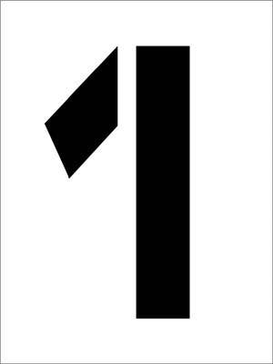 AccuformNMC FMS Individual Character Stencil, Number