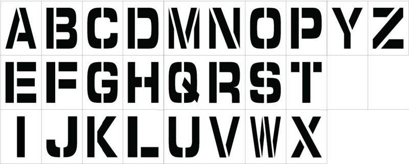 AccuformNMC FMS Letter Set Stencils, 26/St