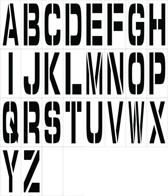 AccuformNMC PML24 Individual Character Stencil 24" Letter Set, A-Z, 28/Pk
