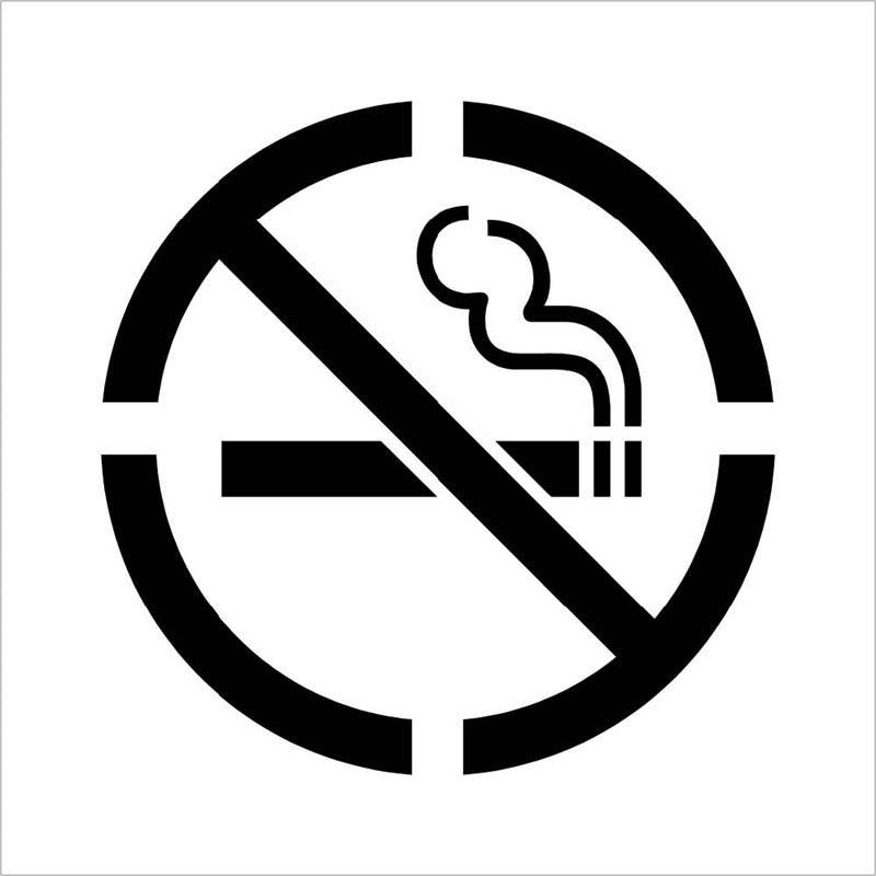 AccuformNMC PMS207 No Smoking Symbol Plant Marking Stencil, 24" x 24"