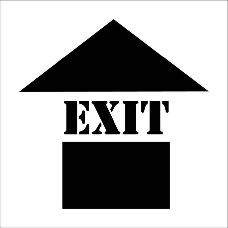 AccuformNMC PMS209 Exit w/ Up Arrow Plant Marking Stencil, 24" x 24"