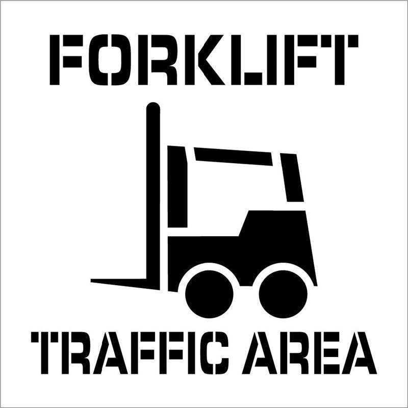 AccuformNMC PMS220 Forklift Traffic Area Plant Marking Stencil, 24" x 24"