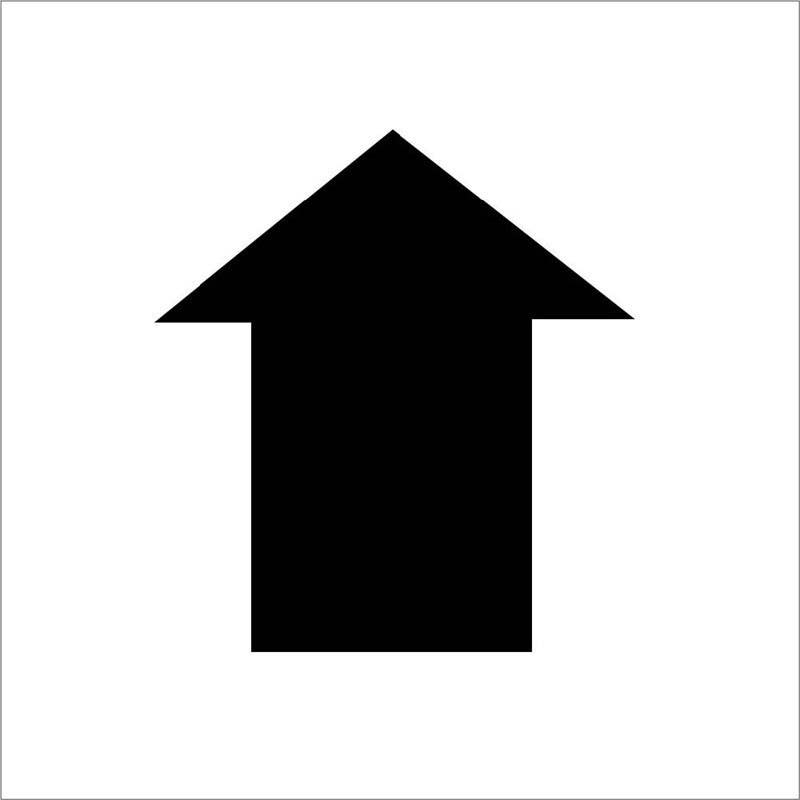 AccuformNMC PMS221 Up Arrow Symbol Plant Marking Stencil, 24" x 24"