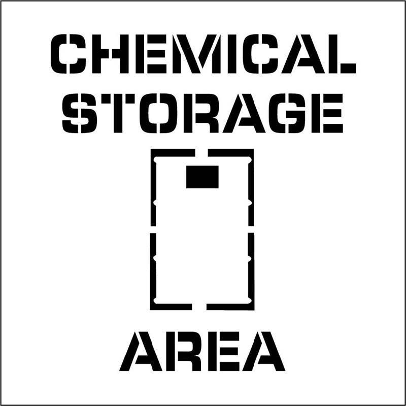 AccuformNMC PMS223 Chemical Storage Area Plant Marking Stencil, Graphic, 24" x 24", .060 Plastic