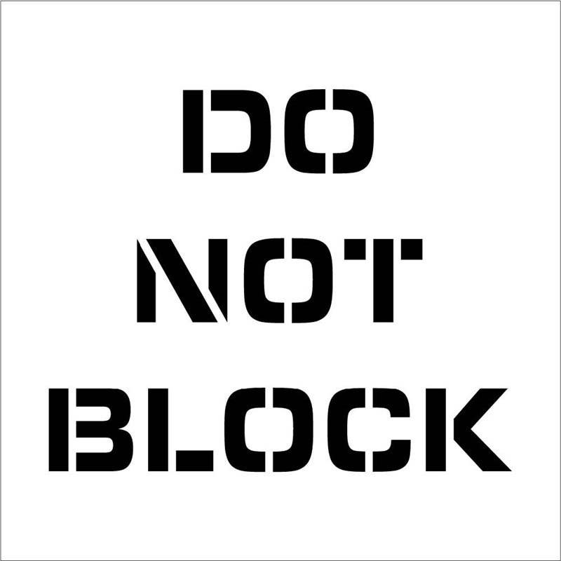 AccuformNMC PMS224 Do Not Block Plant Marking Stencil, 24" x 24", .060 Plastic