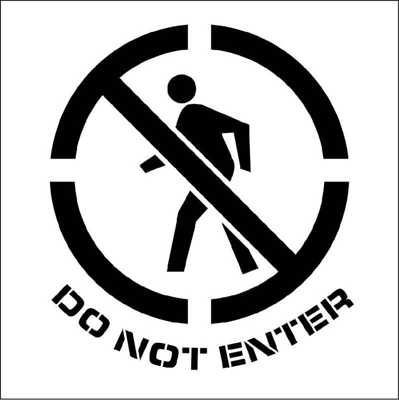 AccuformNMC PMS225 Do Not Enter Plant Marking Stencil, Graphic, 24" x 24", .060 Plastic