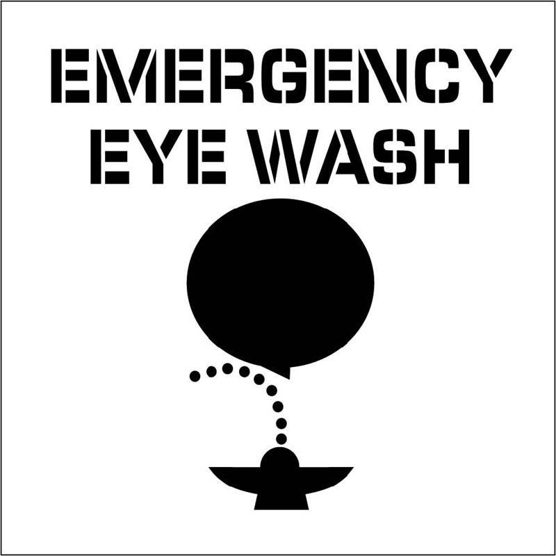 AccuformNMC PMS227 Emergency Eye Wash Plant Marking Stencil, Graphic, 24" x 24", .060 Plastic