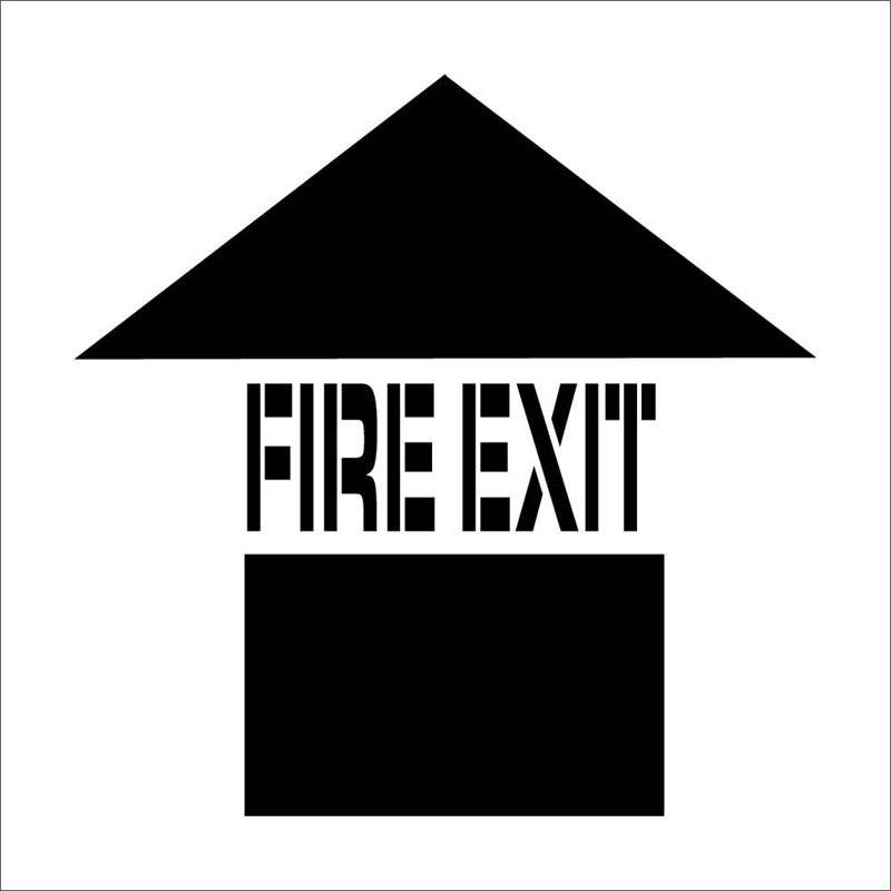 AccuformNMC PMS228 Fire Exit Plant Marking Stencil, Graphic, 24" x 24", .060 Plastic