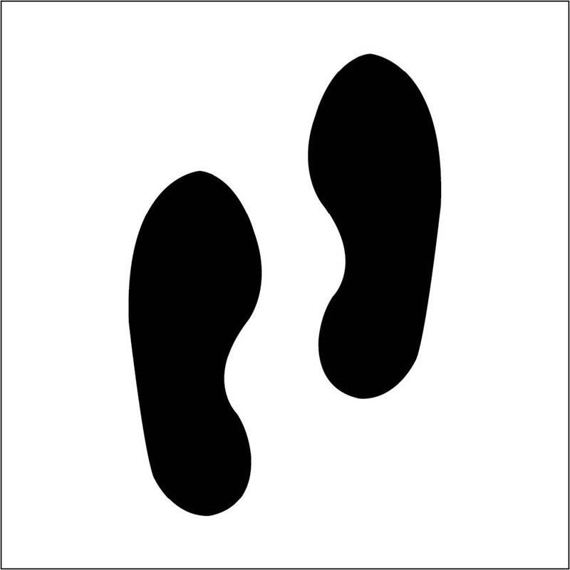 AccuformNMC PMS229 Foot Prints Graphic Plant Marking Stencil, Graphic, 24" x 24", .060 Plastic