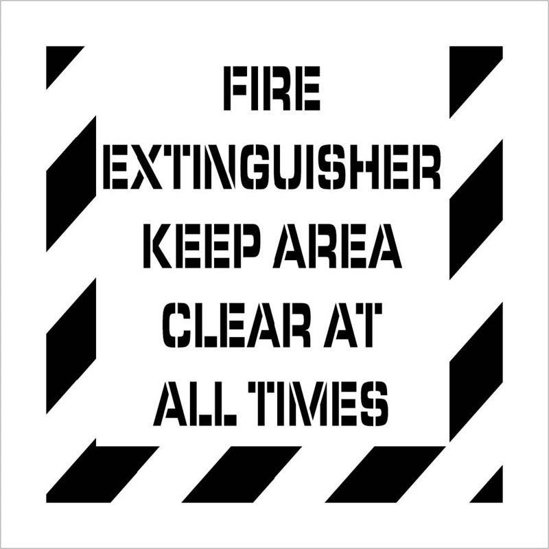 AccuformNMC PMS233 Fire Extinguisher Plant Marking Stencil, 24" x 24", .060 Polyethylene