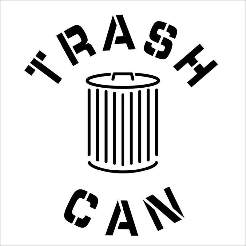 AccuformNMC PMS238 Trash Can Plant Marking Stencil, 24" x 24"