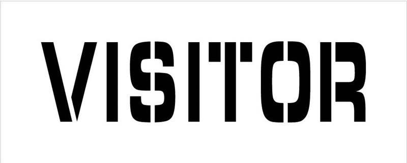 AccuformNMC FMS Parking Area Message Stencil, Visitor