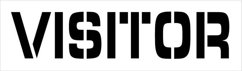 AccuformNMC PMS48 Visitor Parking Lot Stencil, 8" x 41"