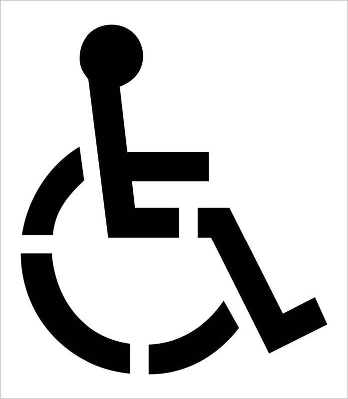 AccuformNMC FMS258 Parking Symbol Stencil, Handicapped