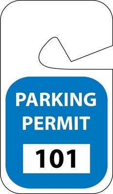 AccuformNMC PP Parking Permit Rearview Mirror Hang Tag, 100/Pk