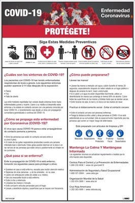 AccuformNMC PST Covid-19 Protect Yourself Poster - Spanish