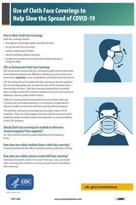 AccuformNMC PST Use Of Cloth Face Coverings Poster