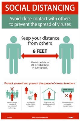 AccuformNMC PST Social Distancing Poster