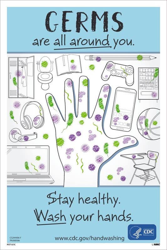 AccuformNMC PST Germs Are All Around You Poster