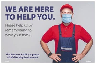 AccuformNMC PST158PP We Are Here To Help You Poster, 12" x 18", Paper, 5/Pk