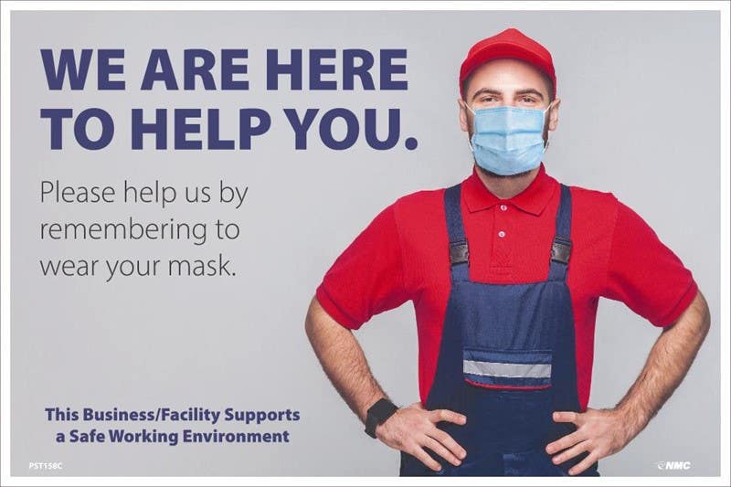 AccuformNMC PST-158 We Are Here To Help You Poster