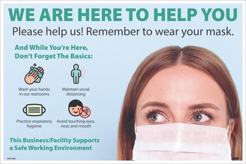 AccuformNMC PST-159 We Are Here To Help You Poster