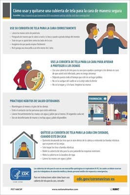 AccuformNMC PST Wearing And Removing A Face Covering Poster, Spanish