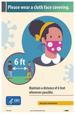 AccuformNMC PST Please Wear A Cloth Face Covering Poster