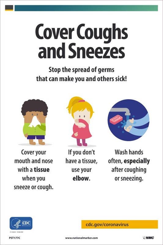 AccuformNMC PST Cover Coughs And Sneezes Poster