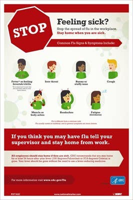AccuformNMC PST Stop Feeling Sick, Stop The Spread Of Flu Poster