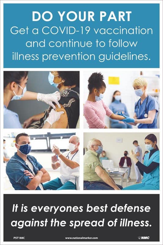 AccuformNMC PST Do Your Part, Get A Covid-19 Vaccination Poster