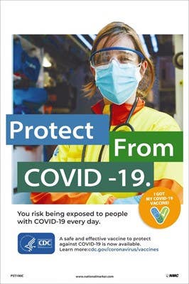 AccuformNMC PST Protect From Covid-19 (First Responder) Poster