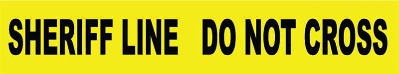 AccuformNMC MPT139 Plastic Barricade Tape, Police Line Do Not Cross, 3" x 1000'