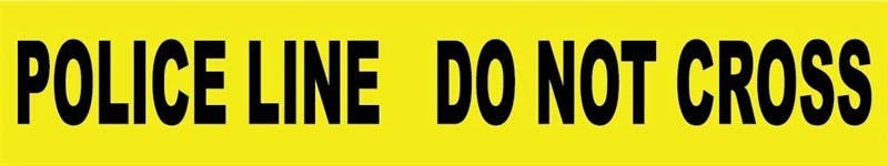 AccuformNMC PT13 Police Line Do Not Cross Barricade Tape, 3 Mil, 3" x 12000"