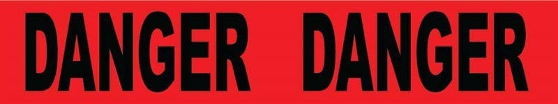AccuformNMC PT16-2ML Danger Barricade Tape, 2 Mil, 3" x 12000", 8/Case