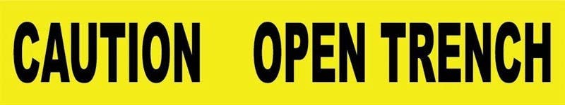 AccuformNMC MPT131 Plastic Barricade Tape, Caution Open Trench, 3" x 1000'