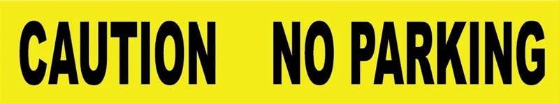 AccuformNMC MPT44 Plastic Barricade Tape, Caution No Parking, 3" x 1000'