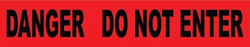 AccuformNMC MPT11 Plastic Barricade Tape, Danger Do Not Enter, 3" x 1000'