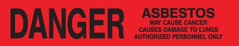 AccuformNMC MPT06 OSHA Danger Plastic Barricade Tape, Asbestos…, 3" x 1000'