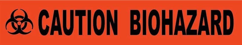 AccuformNMC PT40 Caution, Biohazard Barricade Tape, 4 Mil, 3" x 12000"