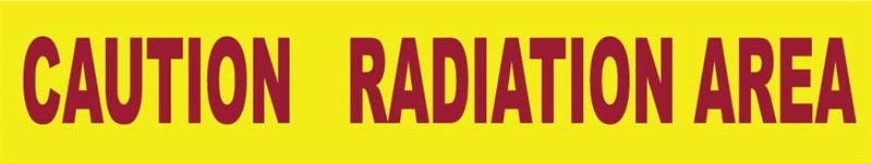 AccuformNMC MPT33 Plastic Barricade Tape, Caution Radiation Area, 3" x 12000"