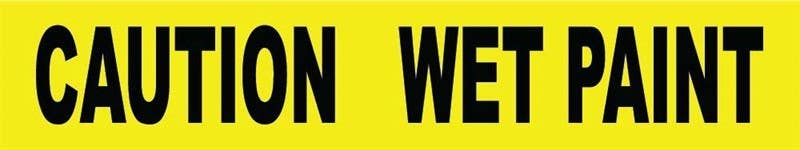 AccuformNMC PT48 Caution, Wet Paint Barricade Tape, 3 Mil, 3" x 12000"