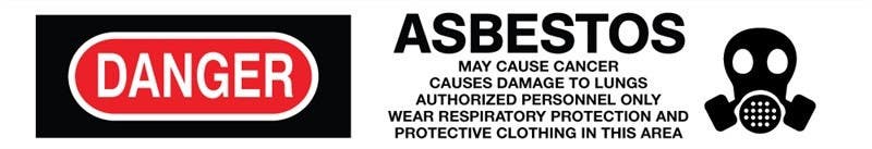 AccuformNMC MPT03 OSHA Danger Plastic Barricade Tape, Asbestos…, 3" x 1000'