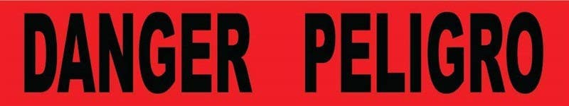 AccuformNMC PT54 Danger, Peligro Barricade Tape, Spanish, 3 Mil, 3" x 12000"