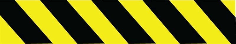 AccuformNMC PT65-2ML Black/Yellow Stripe Barricade Tape, 2 Mil, 3" x 12000"