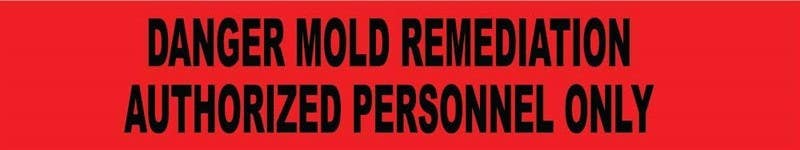 AccuformNMC PT7-2ML Danger, Mold Remediation Authorized Personnel Only Barricade Tap, 2 Mil, 3" x 12000"
