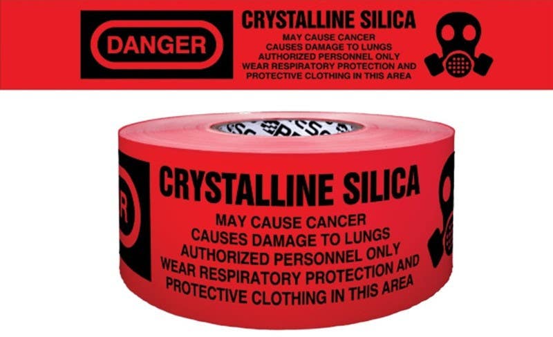 AccuformNMC PT70-2ML Crystalline Silica Dust Barricade Tape, 2Mil, 3" x 12000"