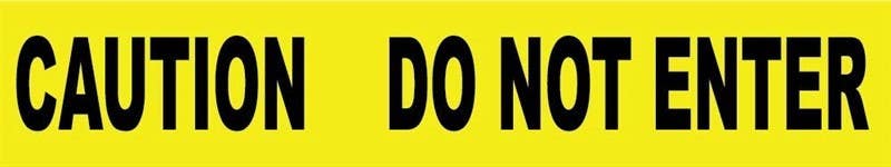 AccuformNMC PT9-2ML Caution, Do Not Enter Barricade Tape, 2 Mil, 3" x 12000"